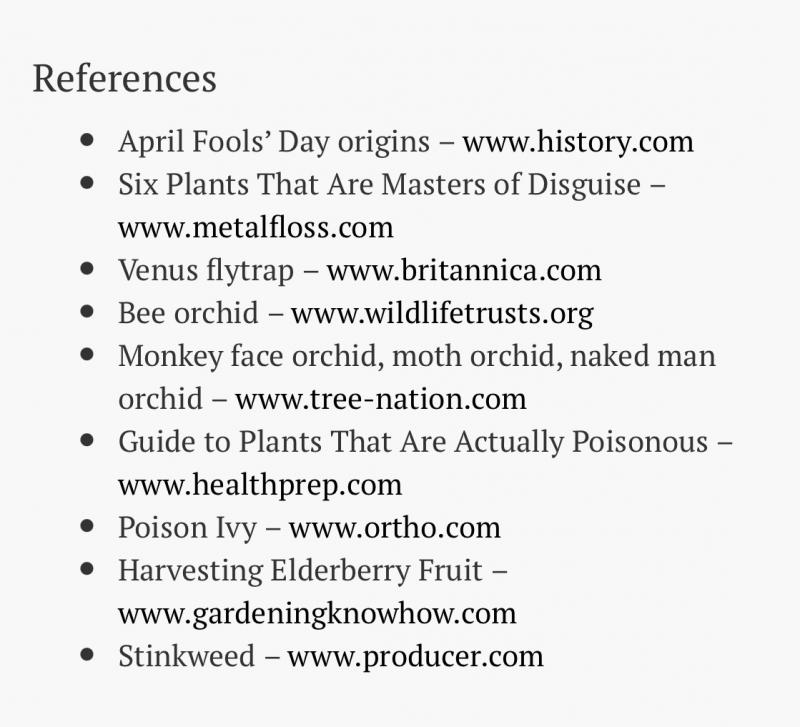 References for April Fools