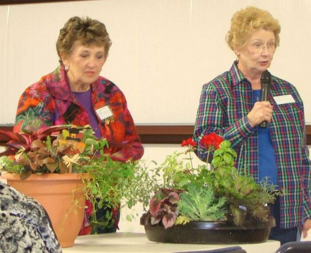 Gloria Spell and Linda Hartman present container gardening