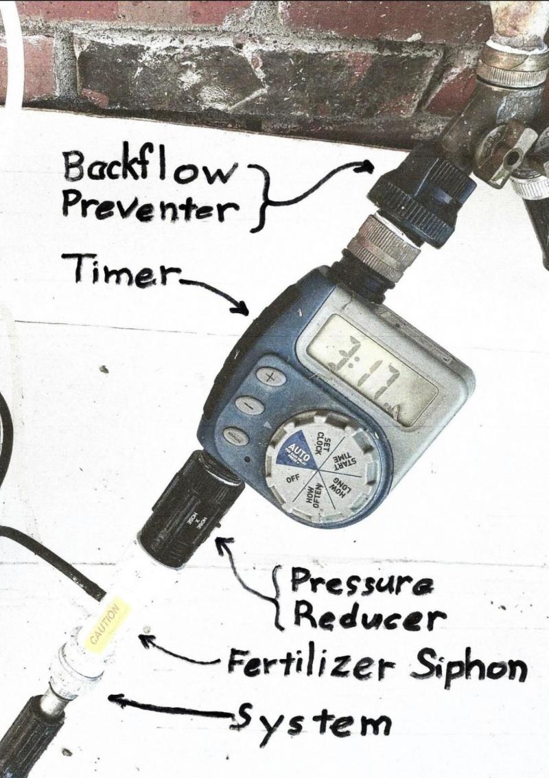 Minimal Drip Irrigation Connection