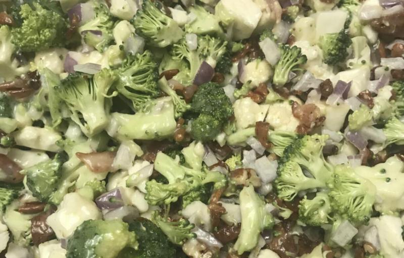 Broccoli Cauliflower Salad